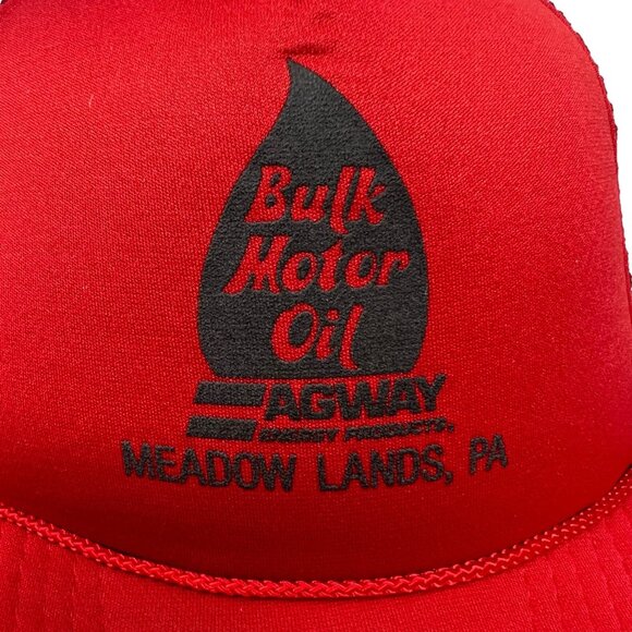 Agway Bulk Motor Oil Meadow Lands PA Vintage Mesh Trucker Snapback Hat Cap Retro - Picture 8 of 10
